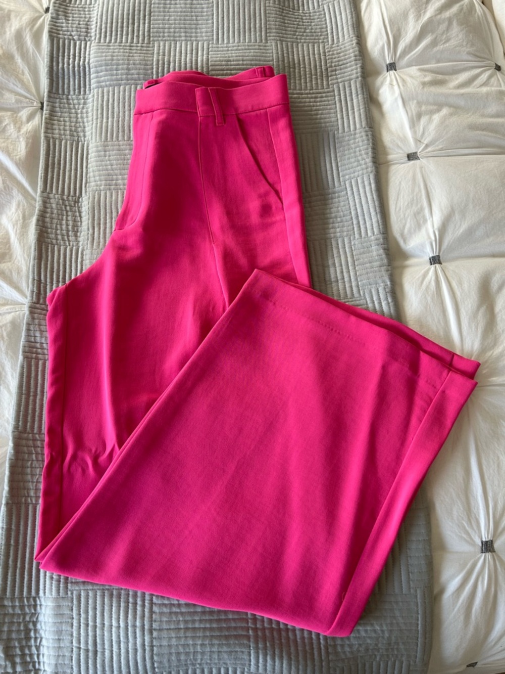 Zara Hot Pink Wide Leg Trousers